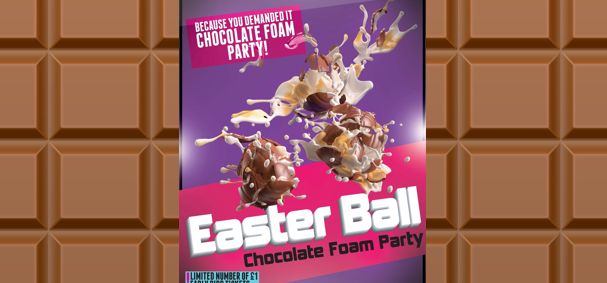 easter foam party flyer